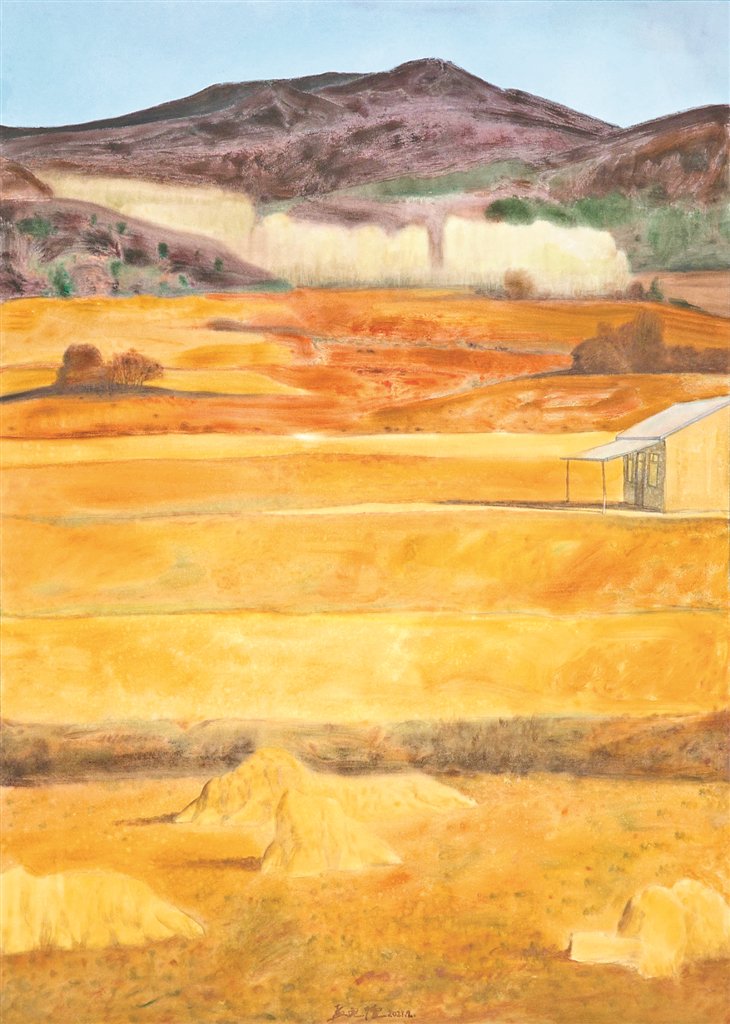 35》  水彩画  100×73cm  赵云龙《傲骨》  水彩画  150×100cm