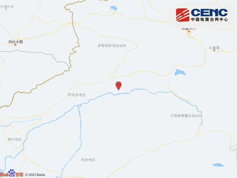 新疆阿克苏地区库车市发生32级地震震源深度12公里