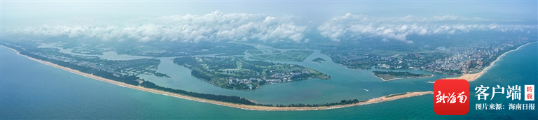 航拍博鳌东屿岛全貌.海南日报记者 袁琛 摄