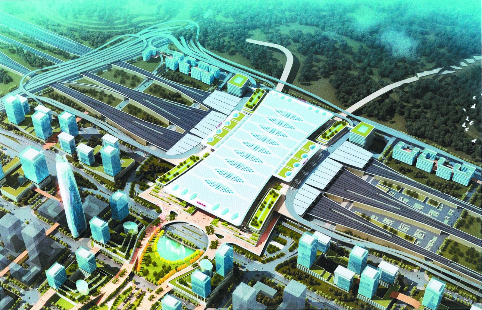 重庆东站效果图昨天,记者从市政府新闻办举行的"重庆新地标 城市新