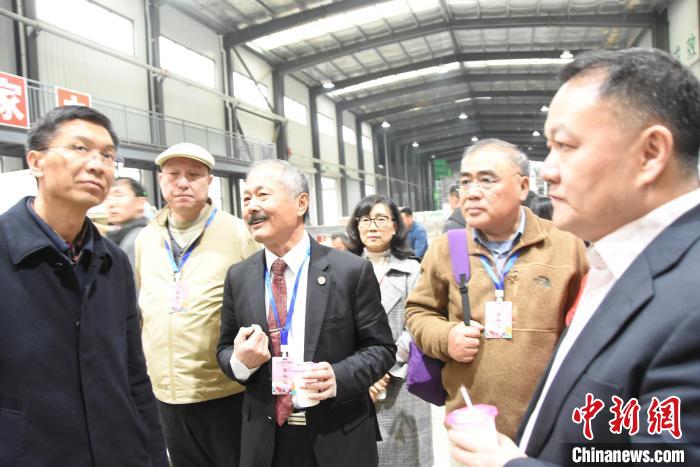 近日，台商在灵宝市一果业加工厂进行观摩并品尝苹果醋饮料。王宇摄