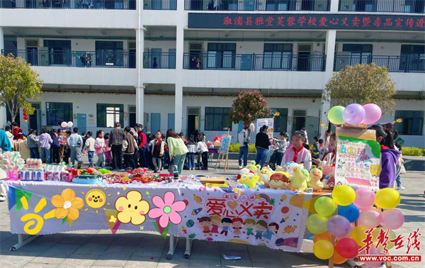 溆浦县雅堂芙蓉学校:爱心义卖暖人心 禁毒宣传护安全