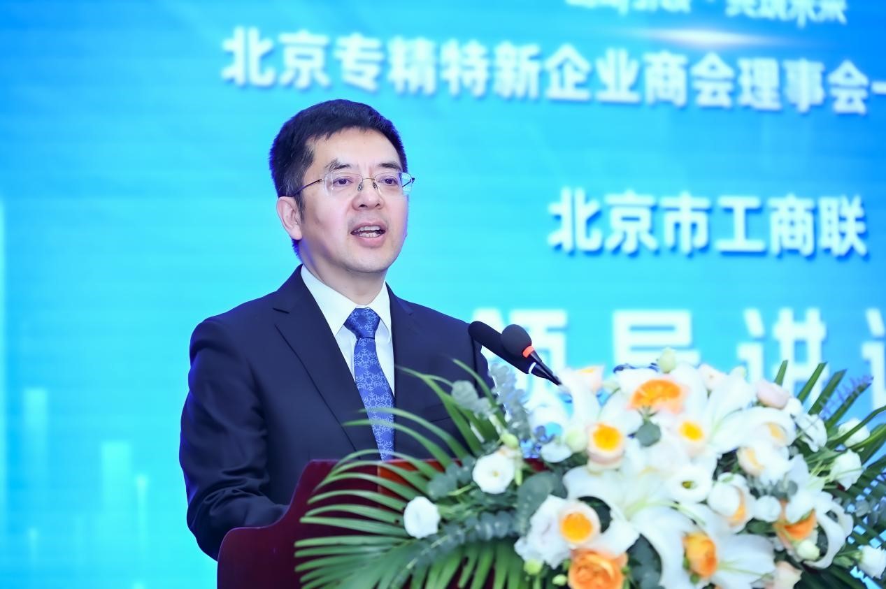 图为北京市工商联党组成员、副主席王禹发言。千龙网发 主办方供图