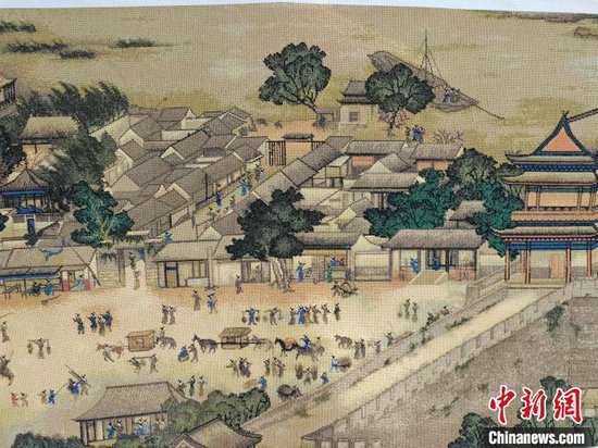 浙江夫妻11年绣28米"清明上河图"赠予家乡|清明上河图_新浪财经_新浪