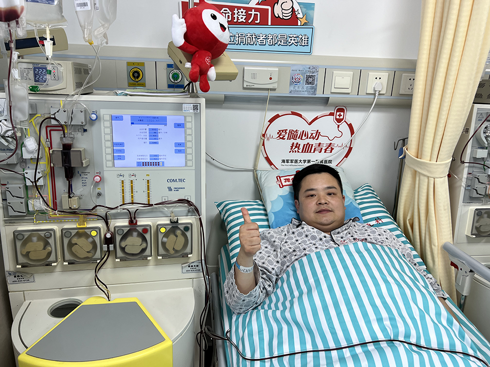 造血干细胞捐献者姚支铜。澎湃新闻首席记者  陈斯斯  图