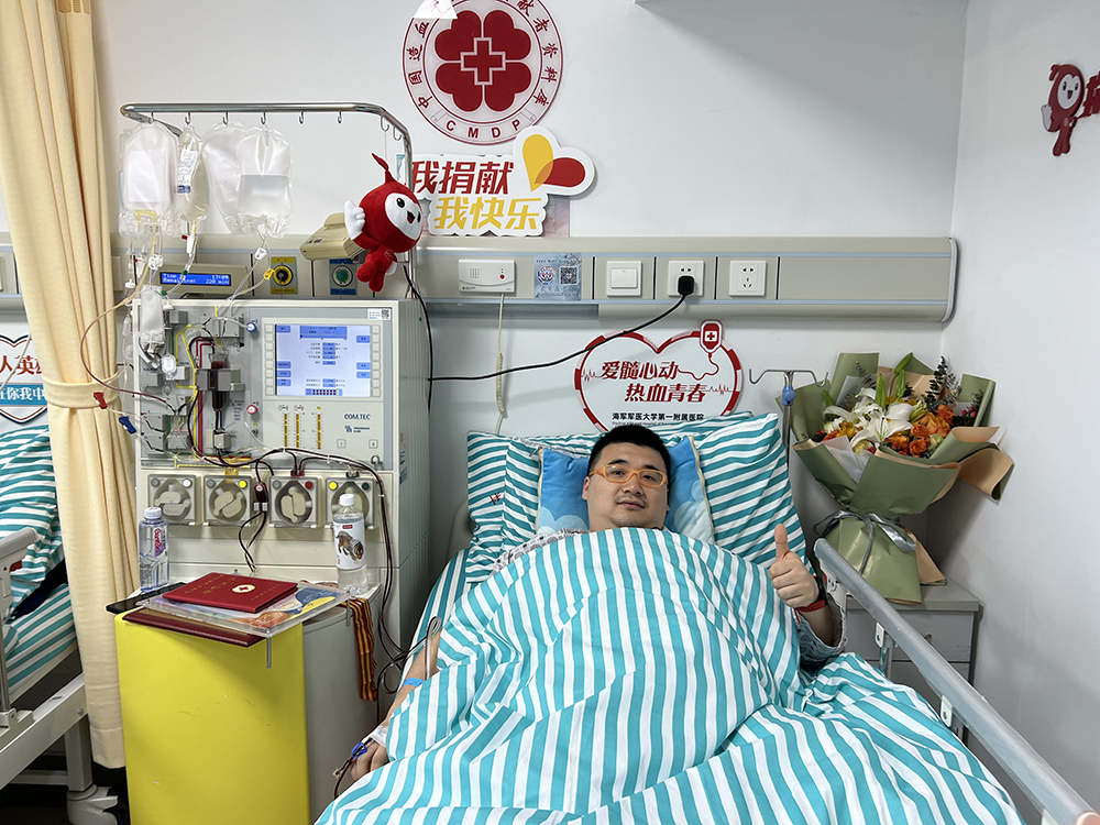 造血干细胞捐献者沈强。澎湃新闻首席记者  陈斯斯  图