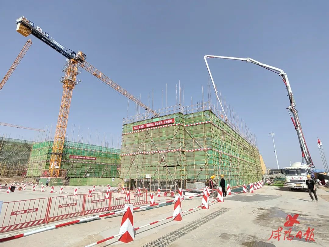 正在建设的淳化县职教中心项目。