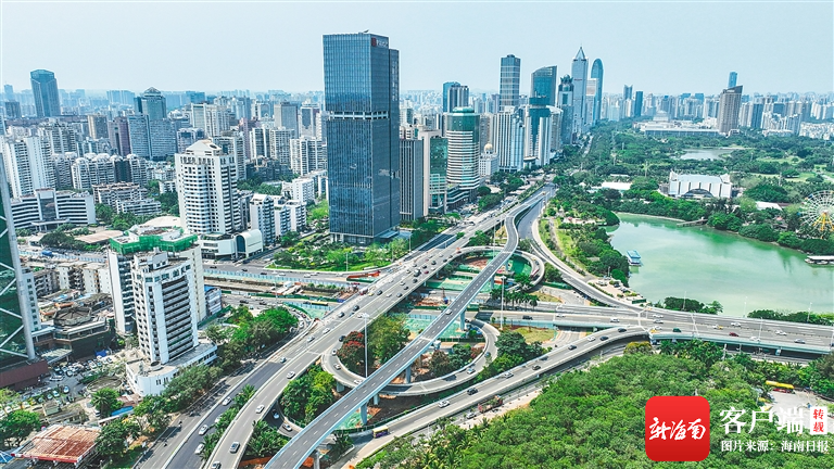 滨海立交位于海口市中心城区,项目起于滨海立交北侧,止于南大桥北侧