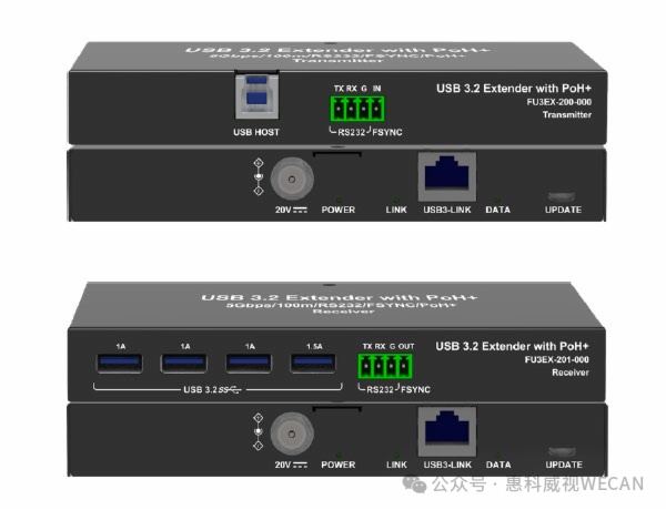 惠科威視新一代 USB 3.2 和 USB 3.0 擴展器