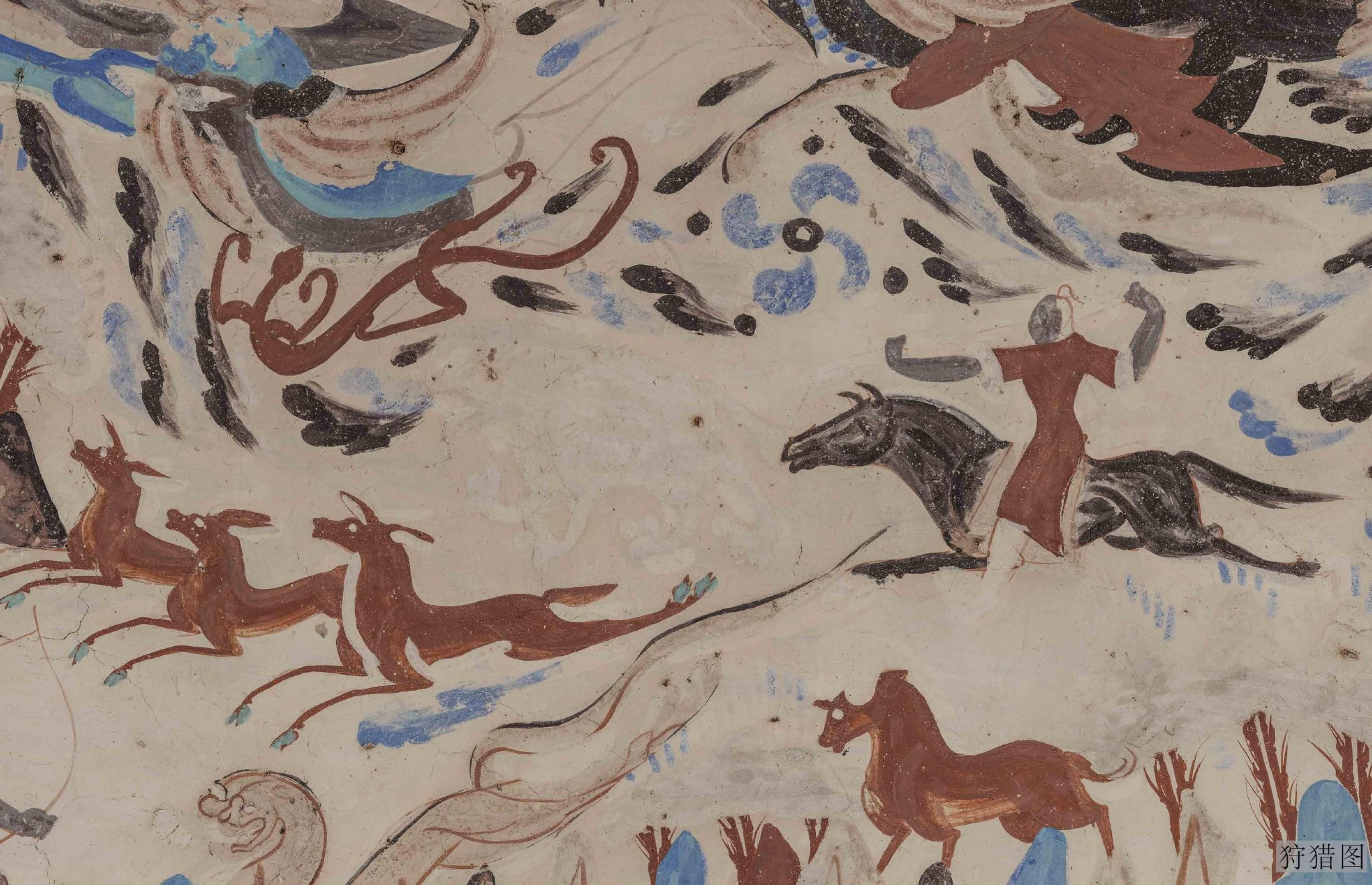 莫高窟第249窟顶北披 狩猎图