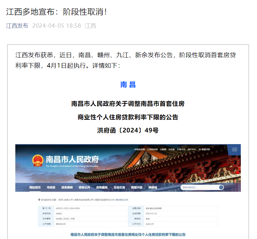 楼市又有大利好！多地下发通知 4月起阶段性取消首套房贷利率下限|住房_新浪财经_新浪网