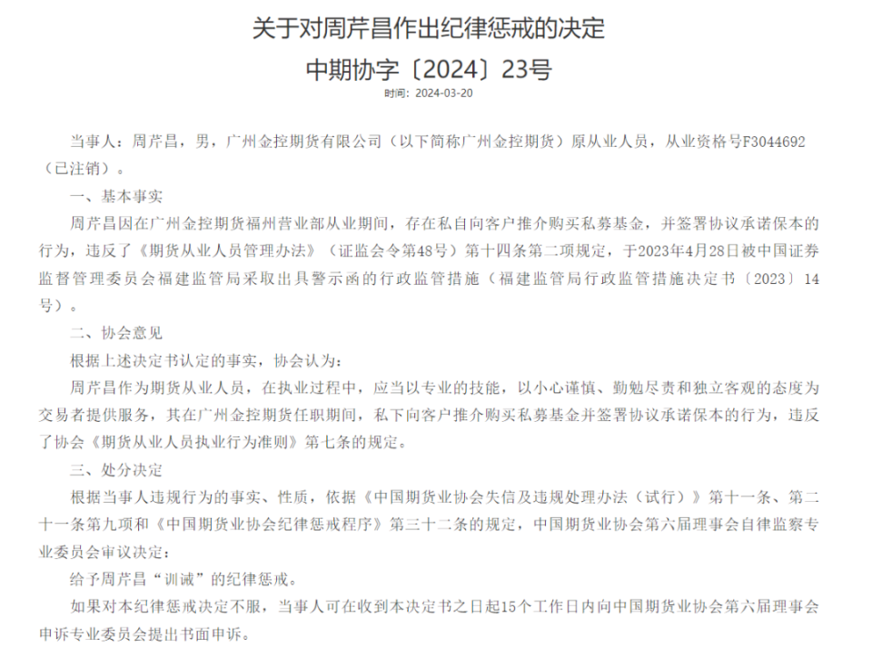 根据当事人违规行为的事实,性质,依据相关规定,中国期货业协会第六届