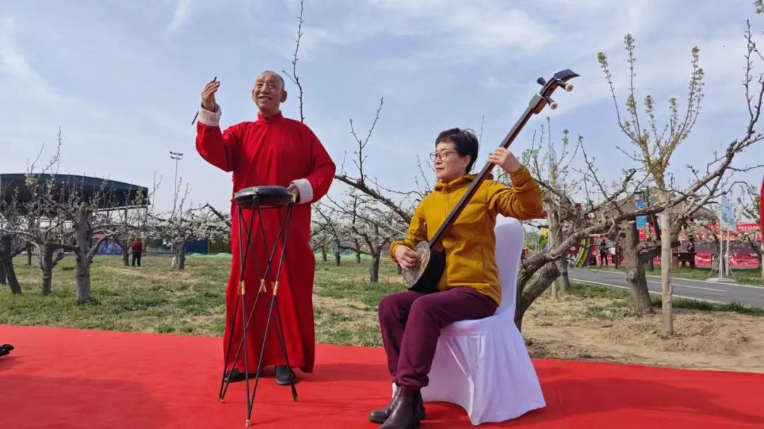 生态观光园里,让来自各地的游客在赏花看景中领略雄县的历史文化风