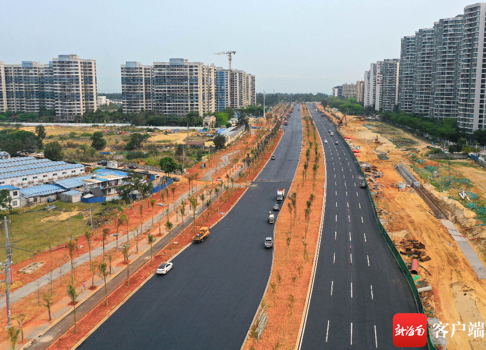海口粤海大道改造项目完成主路面沥青铺设|海口市_新浪财经_新浪网