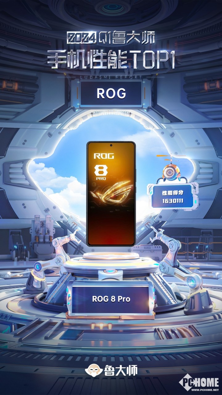 ROG 8 Pro拿下鲁大师2024 Q1手机性能榜第一