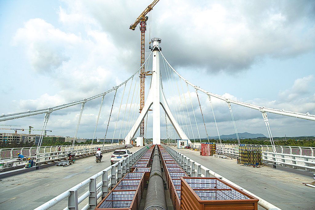 海南省首座悬索桥乐城大桥预计今年6月底通车_新浪财经_新浪网