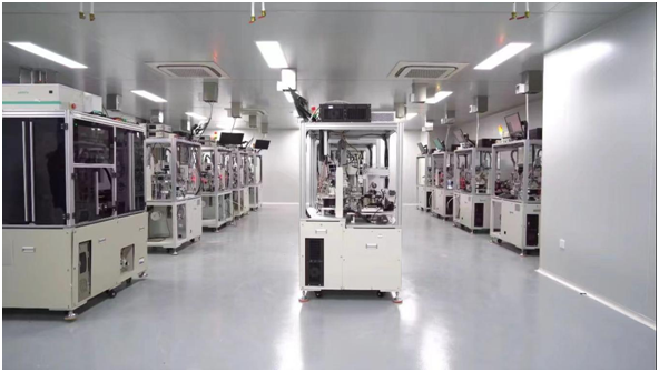 (图为高特威尔公司晶振生产车间一角)