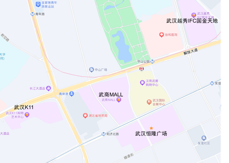 来源:百度地图,商业客整理但要说最大的竞争对手,无疑是一路之隔的