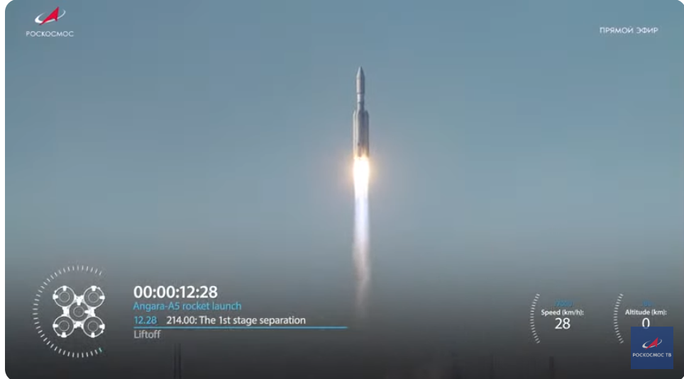 俄罗斯成功发射安加拉a5重型运载火箭