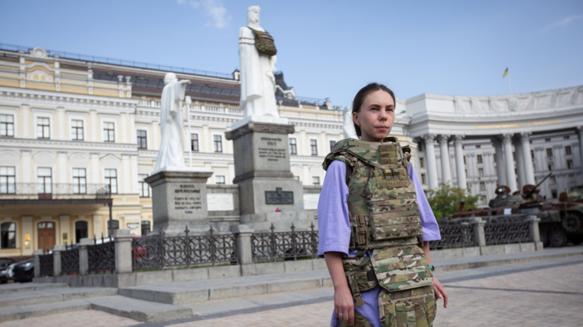 ▲乌克兰女兵