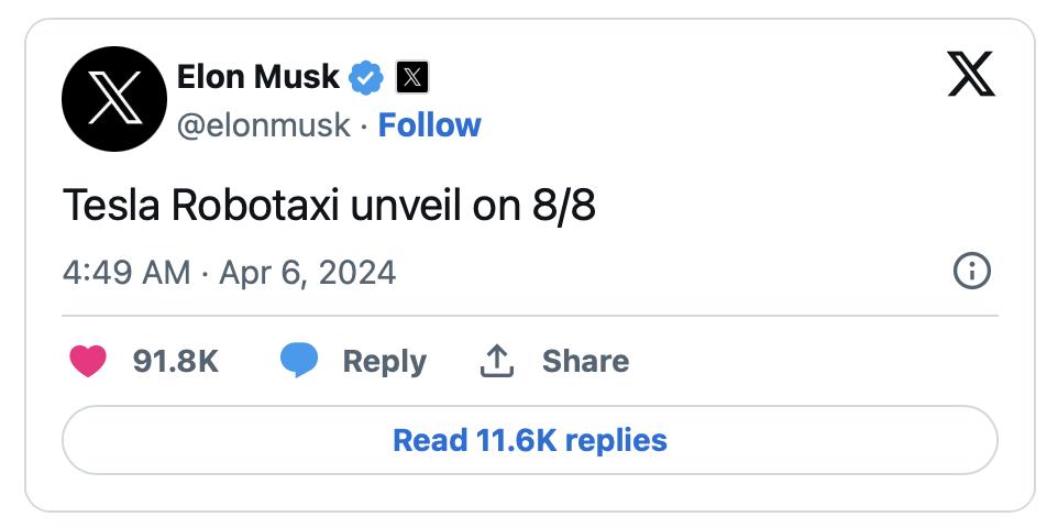 图片来源：马斯克X账号截图