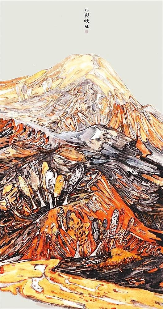 丹影峡风 (中国画) 张云夏花葳蕤露生香 (中国画) 王爱国秋阳灼灼