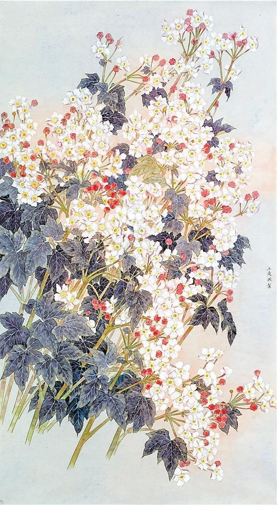 夏花葳蕤露生香 (中国画) 王爱国秋阳灼灼 (中国画) 陈黎格桑花开