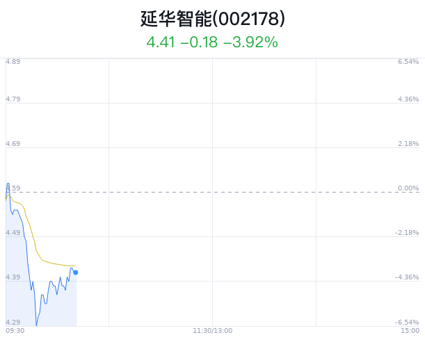 延华智能大跌5.01% 主力净流出202万元_新浪财经_新浪网