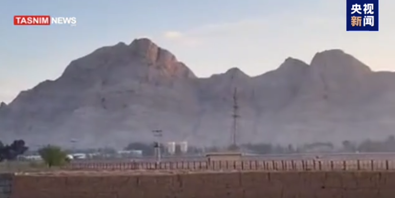 伊斯法罕机场和空军基地附近 （图片来源：央视新闻视频截图）