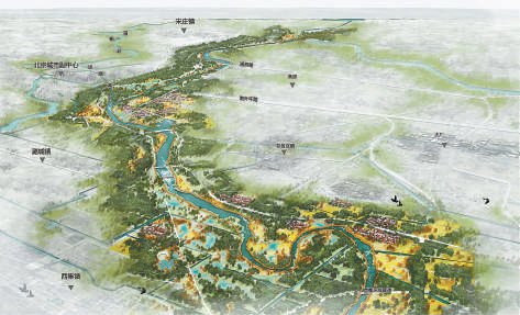 潮白河国家森林公园规划效果图。