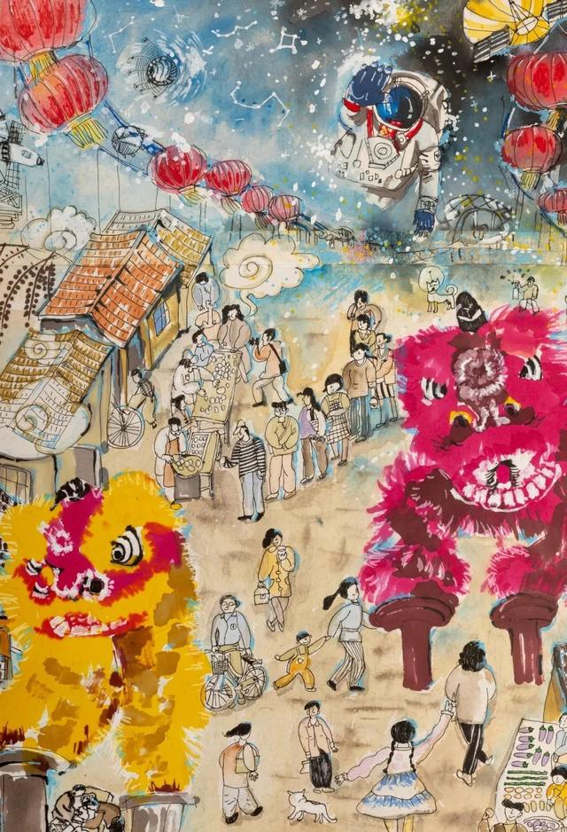 这里有一大波幸福感满满的儿童画,还有"ai遇见古诗词"