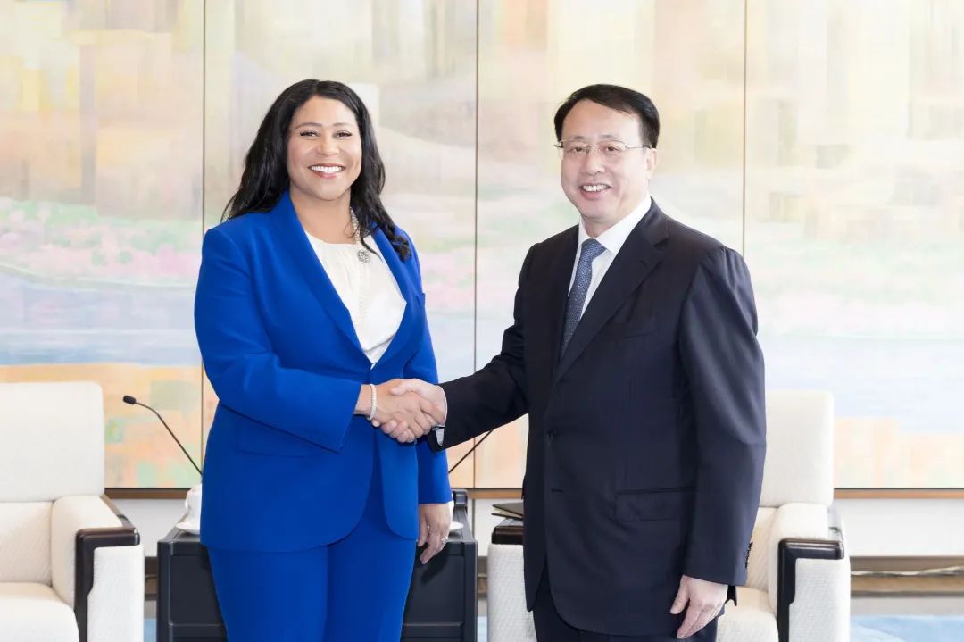 上海市市长龚正会见美国旧金山市市长伦敦·布里德