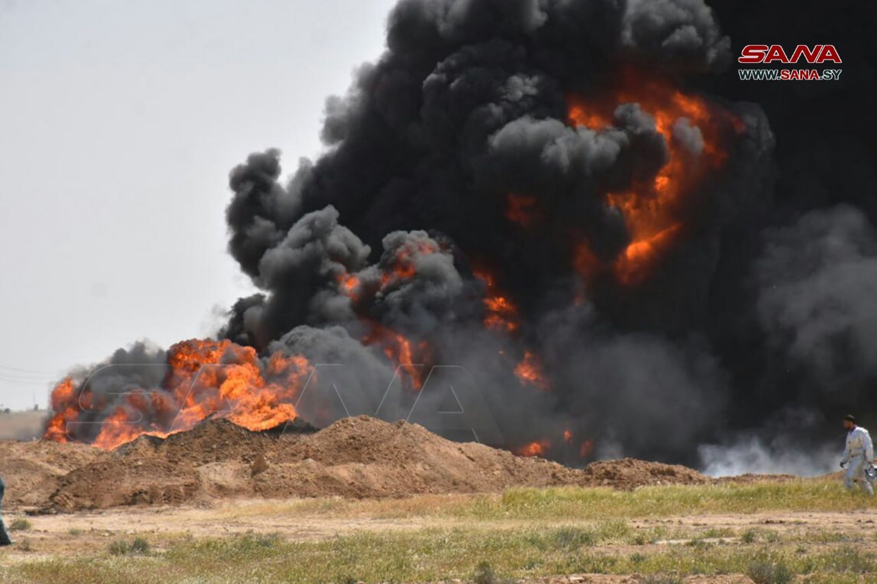 叙利亚霍姆斯省一石油管道疑因盗油起火 已致1人死亡