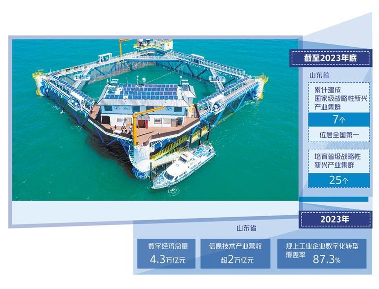 位于山东烟台黄渤海新区的经海渔业深海智能养殖网箱。（资料图片）