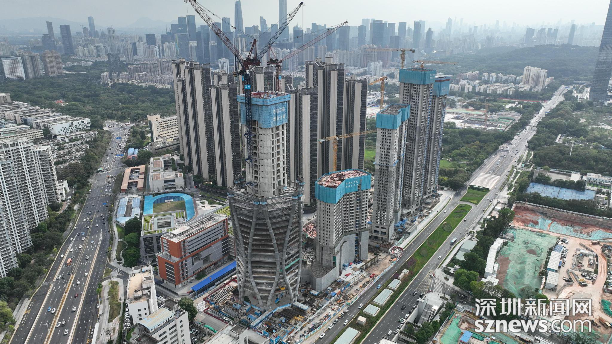 航拍深圳|358米湾区智慧广场最新建设进展!