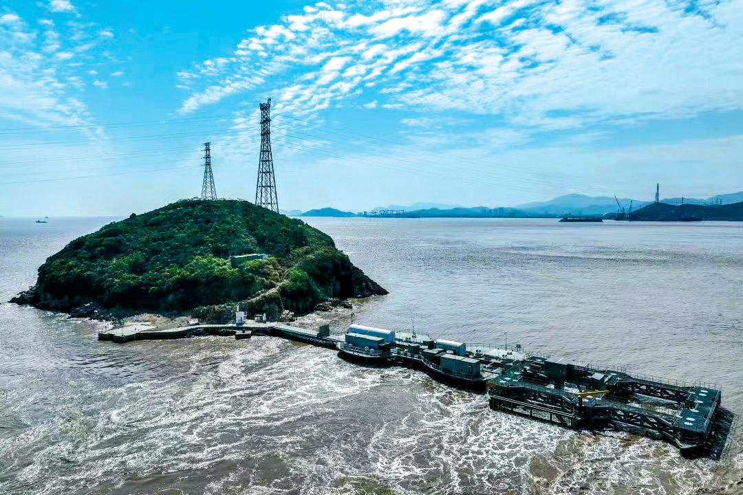位于浙江舟山海域的林东新能源潮流能项目。