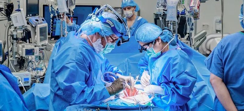 外科医生于2024年4月12日在纽约医院为丽莎·皮萨诺进行了手术。图片来源：乔·卡罗塔/纽约大学朗格尼移植研究所