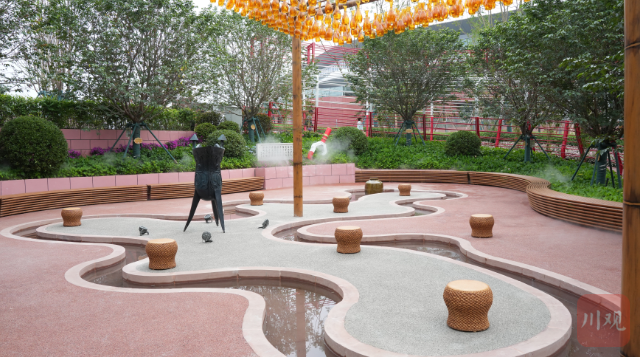 宜宾展园内营造的流杯池场景。