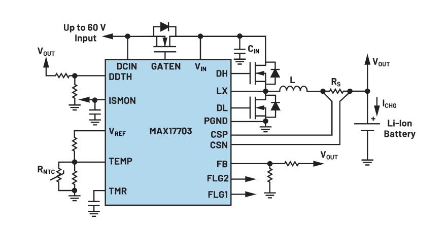 图5.高级高电压锂离子电池充电器电路
