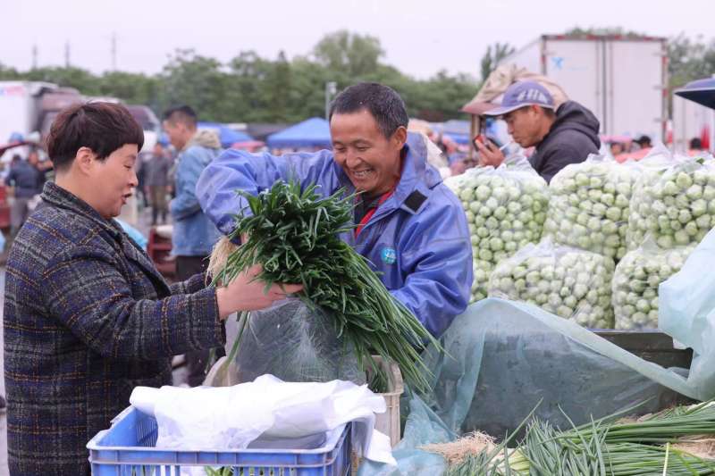 4月28日，节前新发地市场蔬菜大量上市，加权平均价处于稳中有降水平。  新京报记者 陈琳 摄