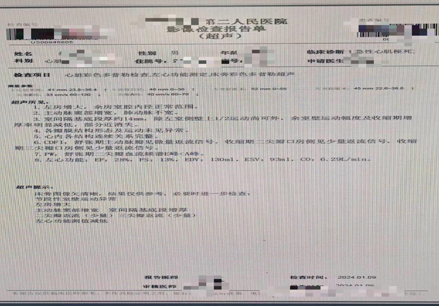 活心丸(浓缩丸)治疗病例之102—急性心肌梗死ptca术后胸闷的心功能不