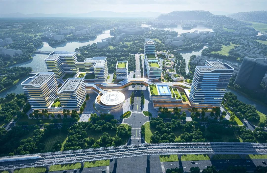 ▲广州颠覆性技术创新产业园项目效果图，该项目2月20日在中新广州知识城动工。