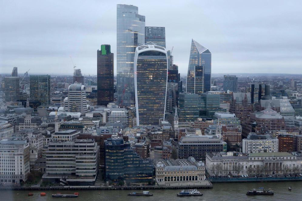 这是2020年1月31日在英国伦敦拍摄的伦敦金融城。新华社发，蒂姆·爱尔兰摄