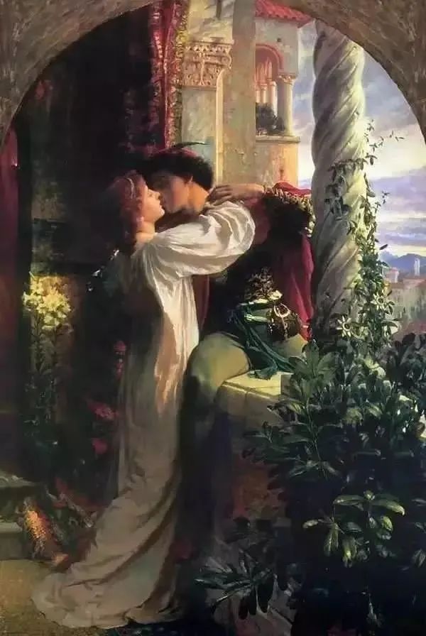 上图：弗兰克·狄克西油画《罗密欧与朱丽叶》。