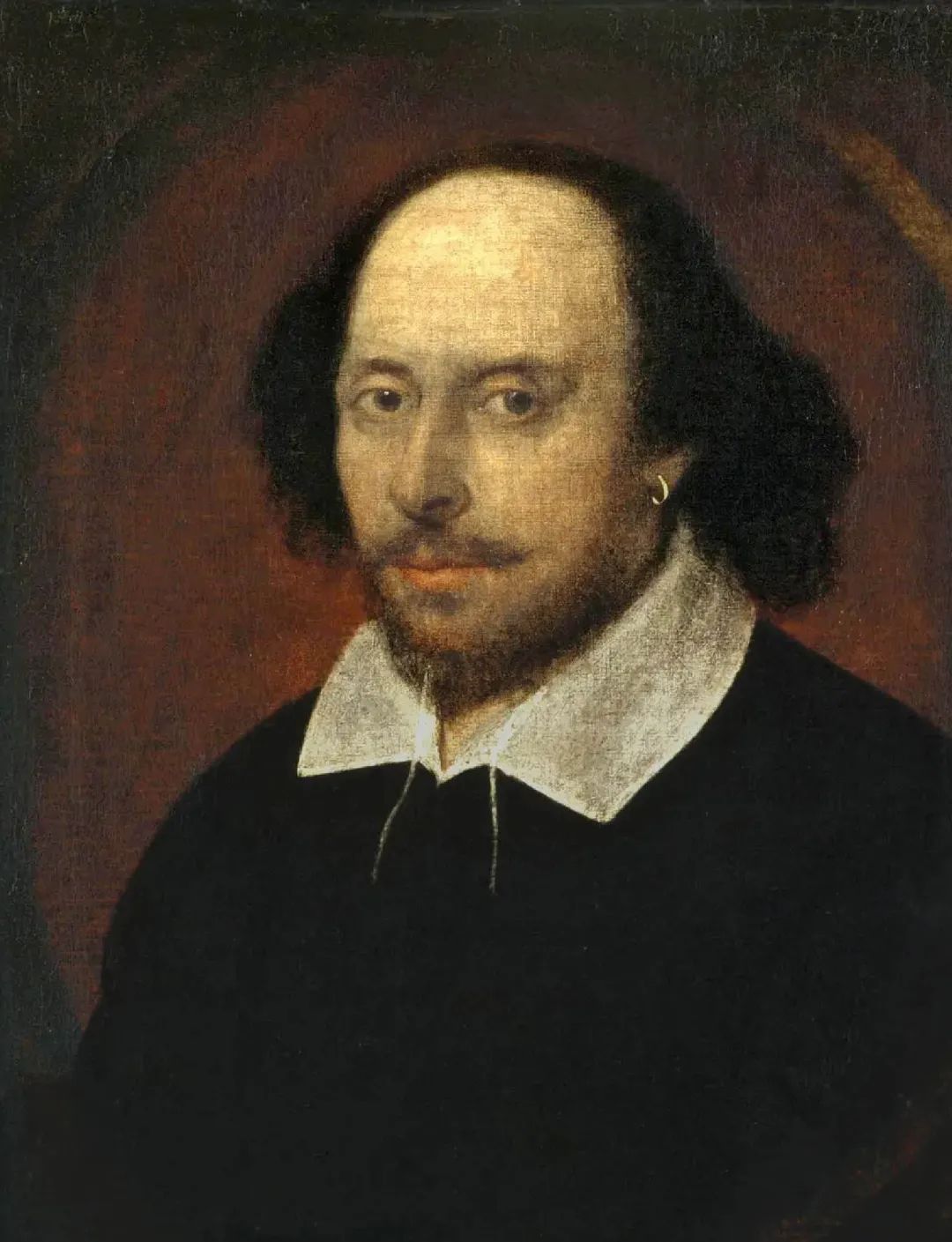 上图：钱多斯版莎士比亚画像。
