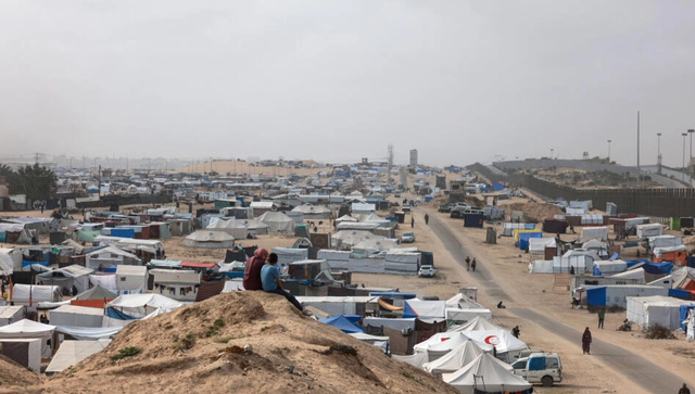 4月26日，加沙南部拉法的一处难民营。（资料图）图片来源：央视新闻客户端