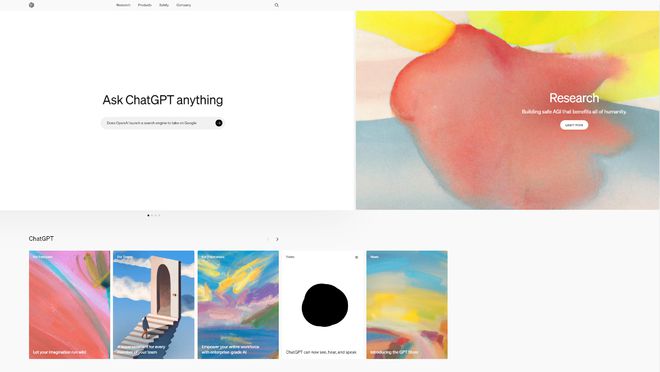 图片来源 ：OpenAI主页截图