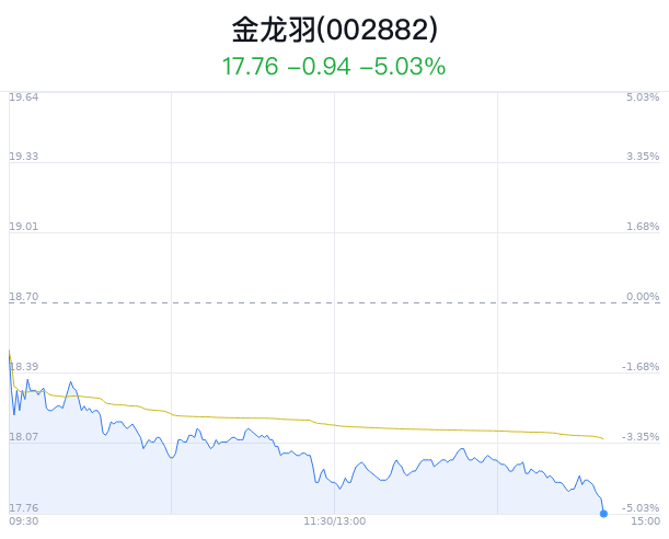 金龙羽大幅下跌5.03% 因恒大集团逾期支付款项起诉中