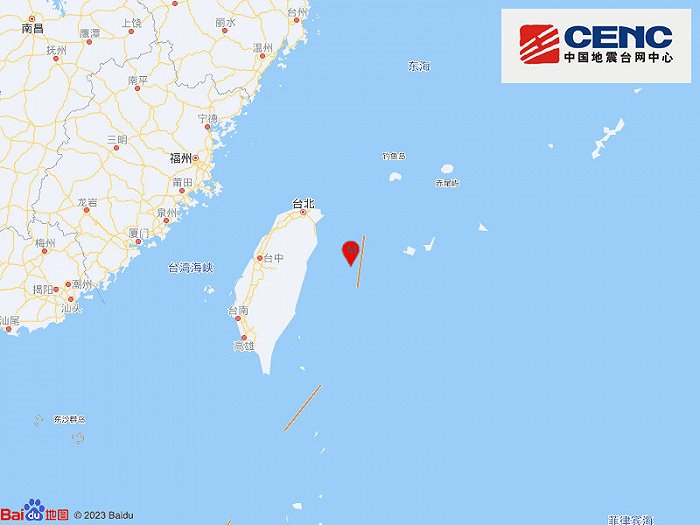 台湾花莲县海域发生4.2级地震,震源深度20千米