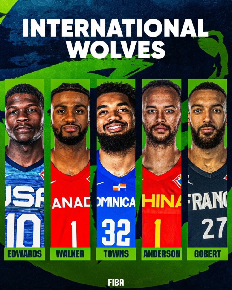 多人打过世界杯&李凯尔在列！FIBA官方晒森林狼阵容：国际狼????
